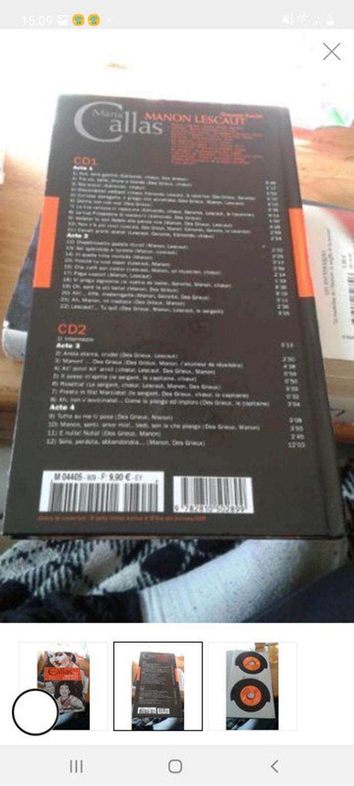 Cd album manon lescaud p - photo numéro 2