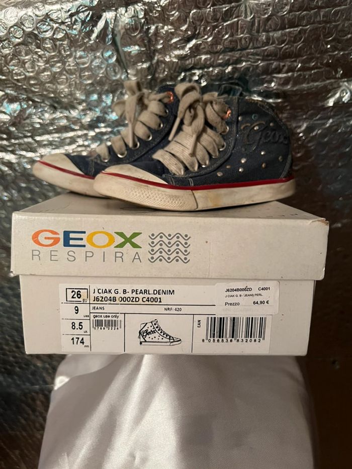 Paire de baskets en jean fille taille 26 marque Geox - photo numéro 5