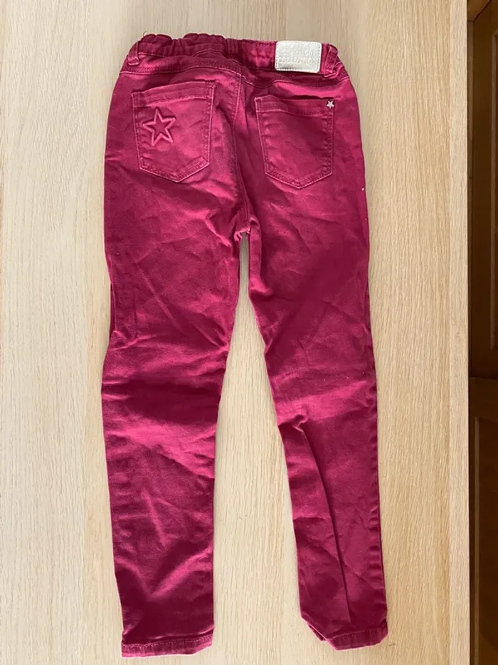 Pantalon jean slim legging bordeaux noir 6 ans fille extenso Kiabi - photo numéro 8