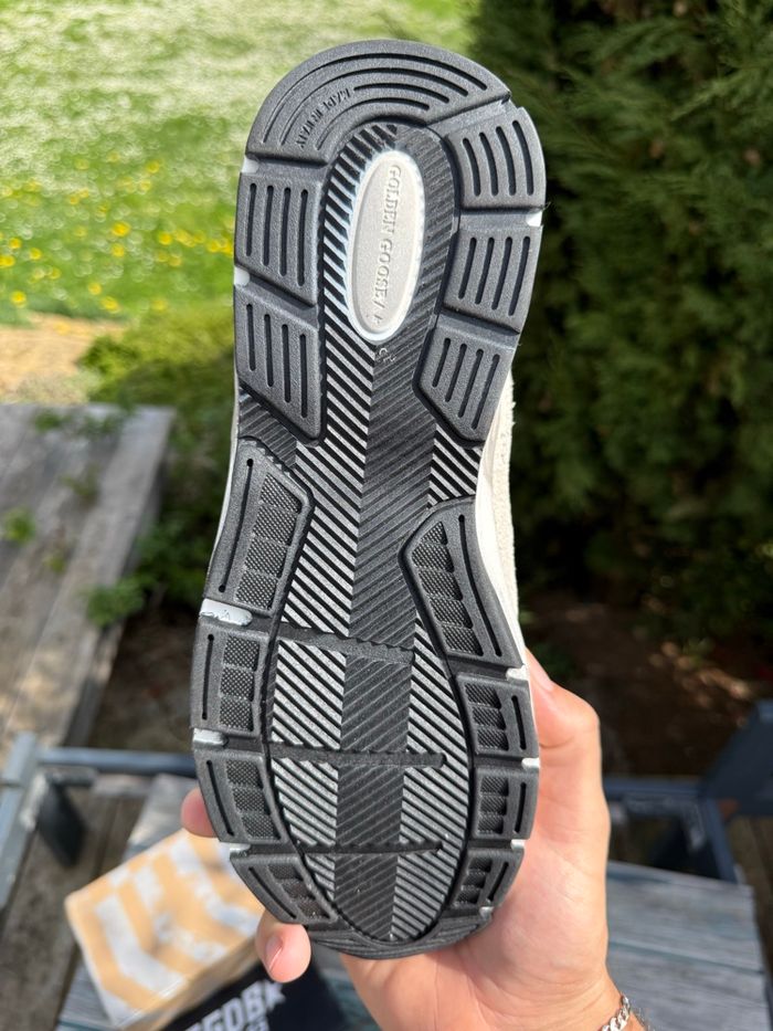 Dad-Star Homme Daim Blanc et gris avec étoile en cuir blanc - photo numéro 5