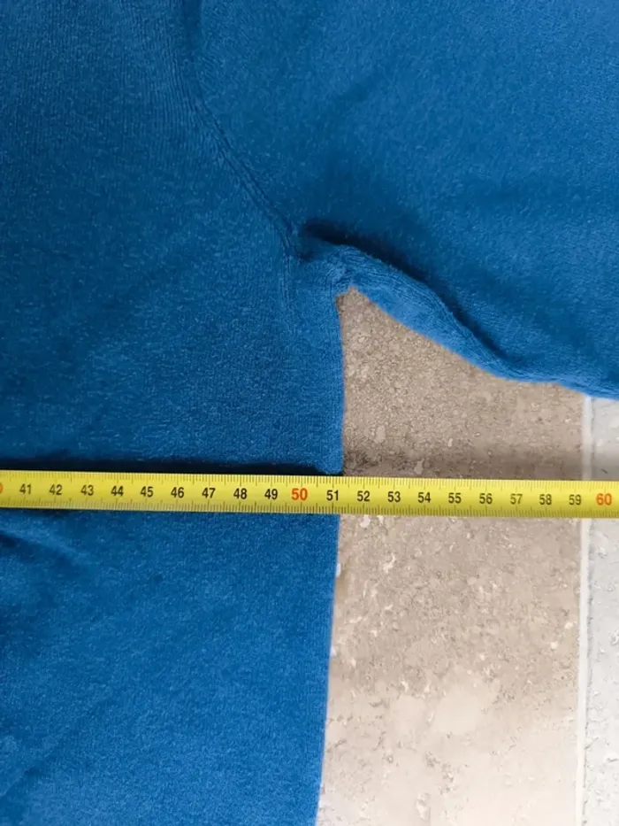 Pull col V bleu logo jaune Ralph Lauren M comme neuf - photo numéro 8