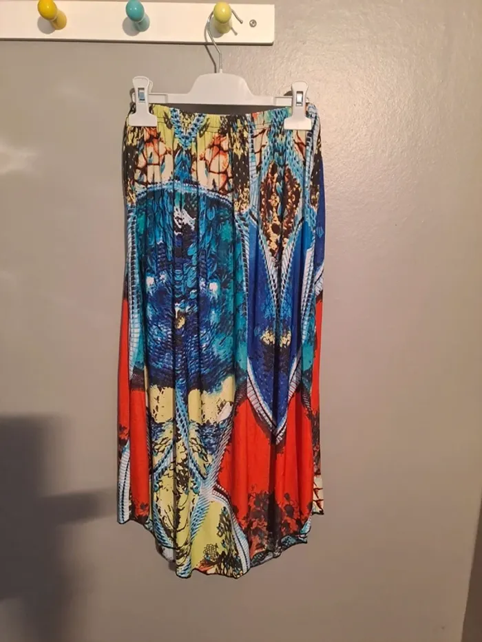 Robe bustier multicolore ton bleu - Marque Xinlai - Taille 40 - État neuf. - photo numéro 11