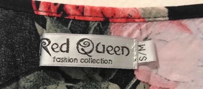 Robe longue été femme reed queen sans manches fleuris noir rouge taille M - photo numéro 3