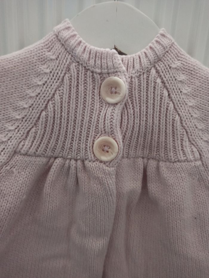 Gilet rose pâle Fille 3 mois - photo numéro 2