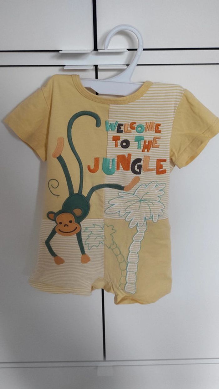 Barboteuse combishort jungle