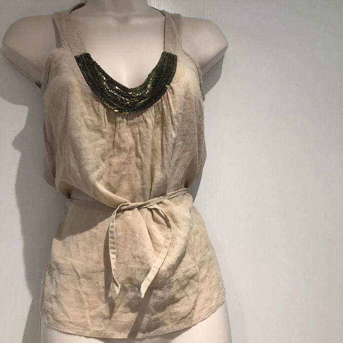 Top à sequins vert Sandro S - photo numéro 3
