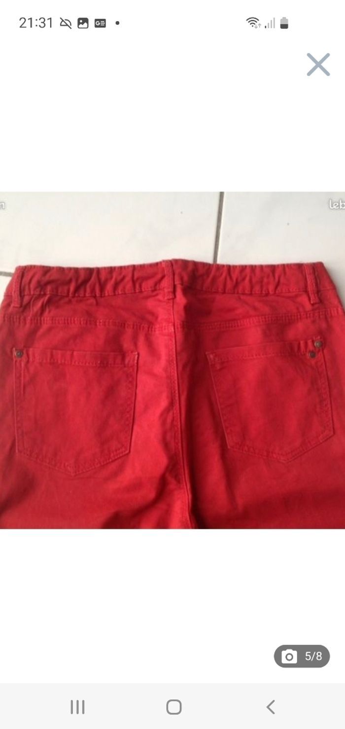 Pantalon slim rouge carmin 14 ans Monoprix Kids - photo numéro 5