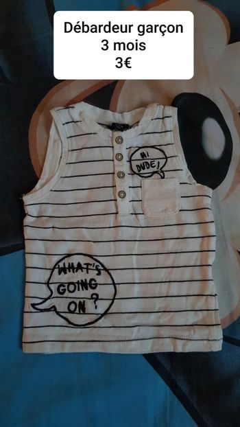 Débardeur garçon taille 3 mois