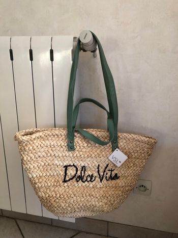 Sac en paille beige neuf