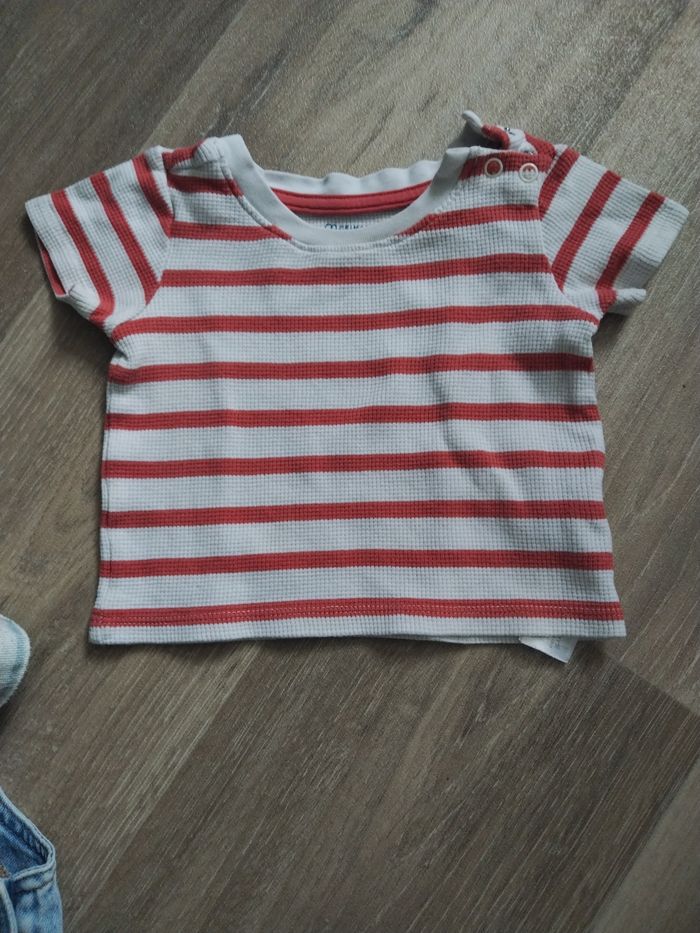 Ensemble tee shirt et salopette short - photo numéro 3