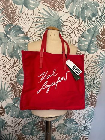 Sac tote bag Karl Lagerfeld rouge neuf