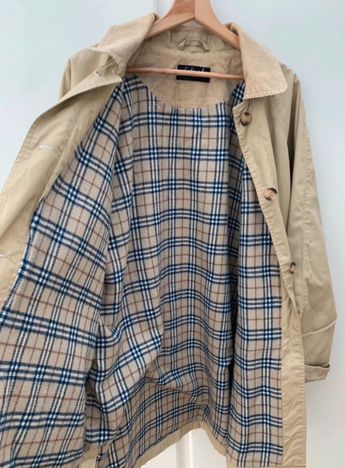 Ancien trench trench-coat Lafayette collection - beige velours sur les manches - photo numéro 15