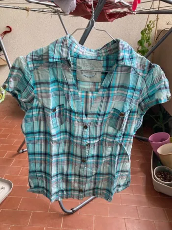 Chemisier bleu, cache-cache, 36