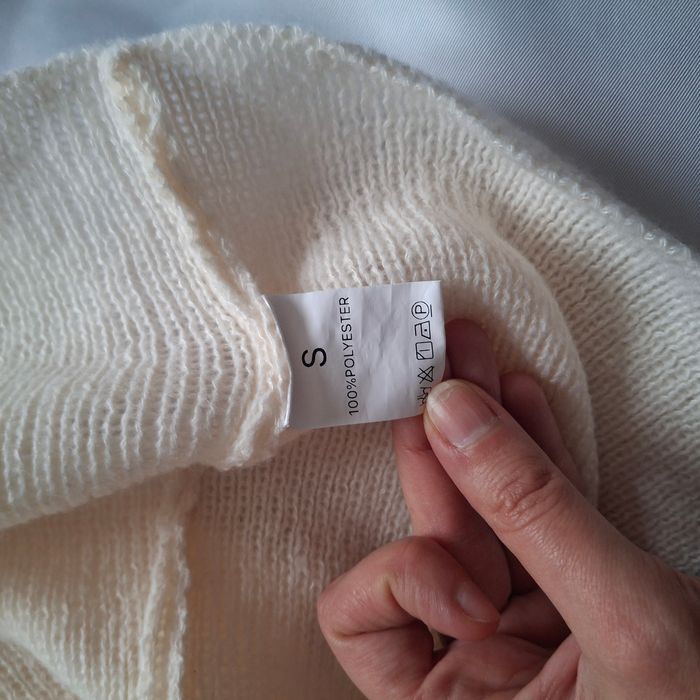 Robe d'hiver centré crème en tricot – Manches longues - photo numéro 8