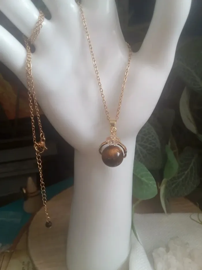 Collier oeil de tigre, énergie et protection - photo numéro 2