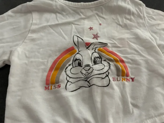 Tee shirt Haut manche longue Miss Bunny  Taille 3 mois - photo numéro 2