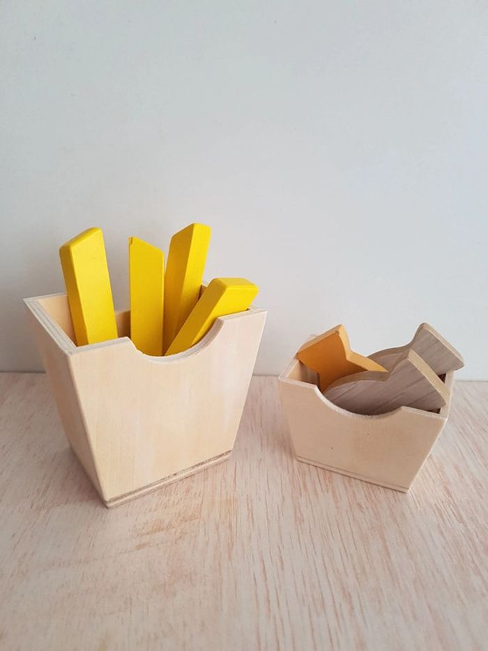 Aliments en tissu et dînette en bois fast-food - photo numéro 10