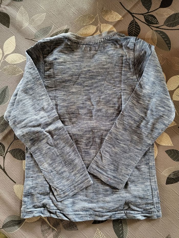 Tee-shirt manches longues bleu - photo numéro 4