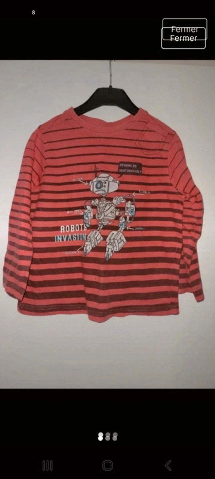 Tee-shirt manche longue garçon 4 ans