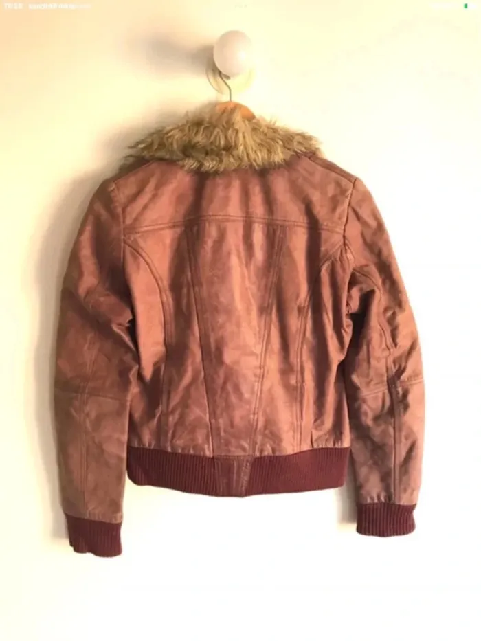 Veste en cuir Bershka taille 40 - photo numéro 9