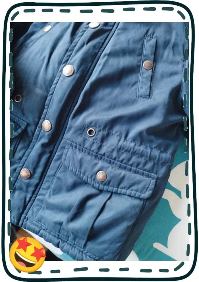 Manteau bébé Kiabi 24 mois mixte bleu marine - photo numéro 4