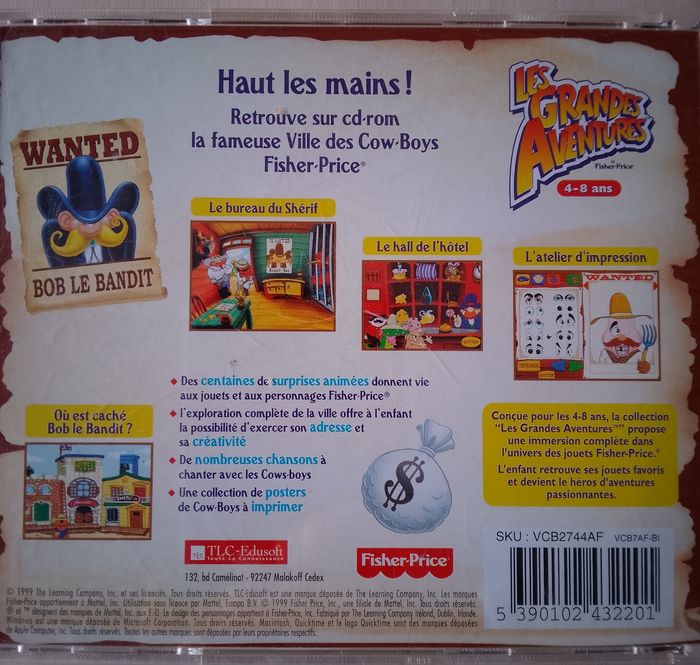 CD Fisher Price, la ville des Cow-boys, 1999. - photo numéro 2