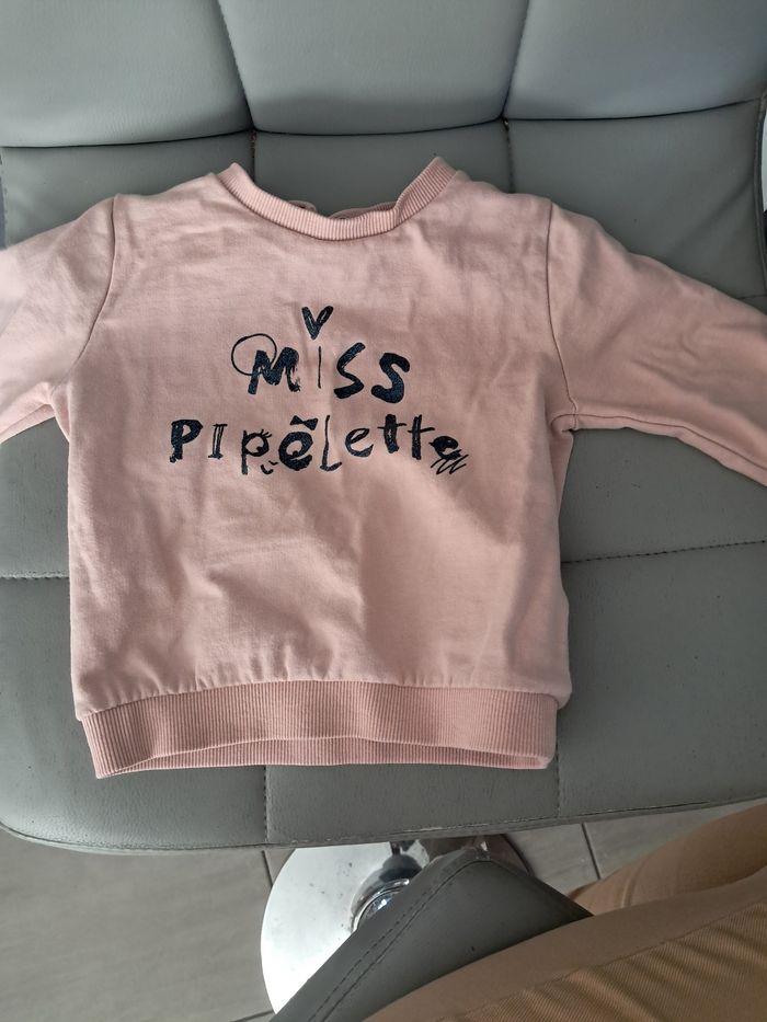 Sweat vieux rose 9 mois