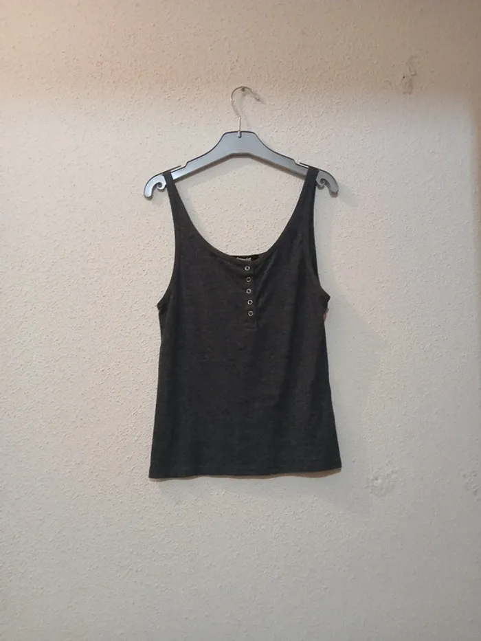 Débardeur gris/noir basic " Jennyfer " taille M