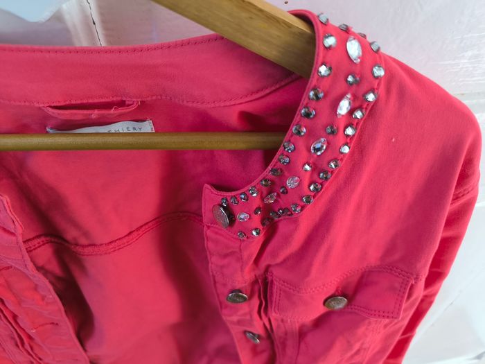 Blouson orange 8avec petits strass - photo numéro 2