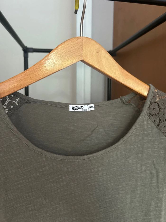 T-shirt vert kaki - photo numéro 2