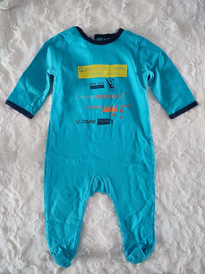 Pyjama bleu quand je serai grand Kiabi taille 9 mois