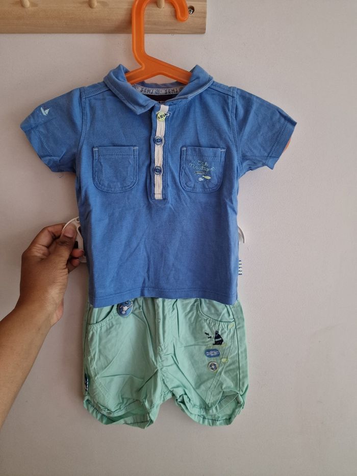 Ensemble short et t-shirt bébé garçon 6 mois sergent major