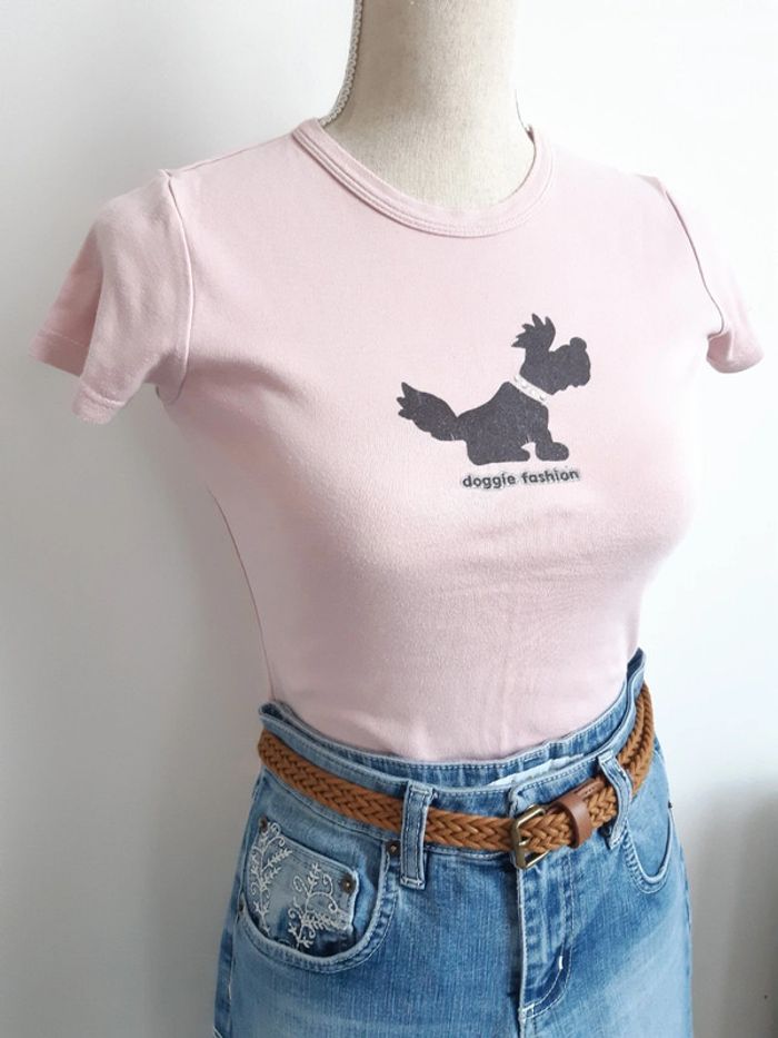 Tee shirt chien rose Cache Cache T36 - photo numéro 2