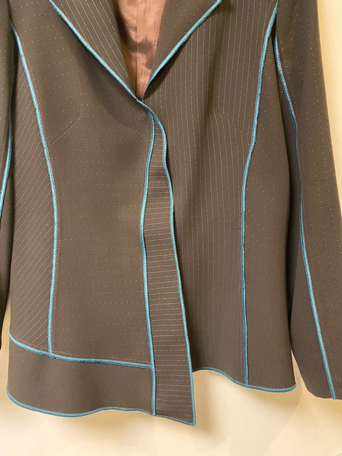 Jolie veste marron turquoise comme neuve Extenzo Paris taille 42 - photo numéro 3
