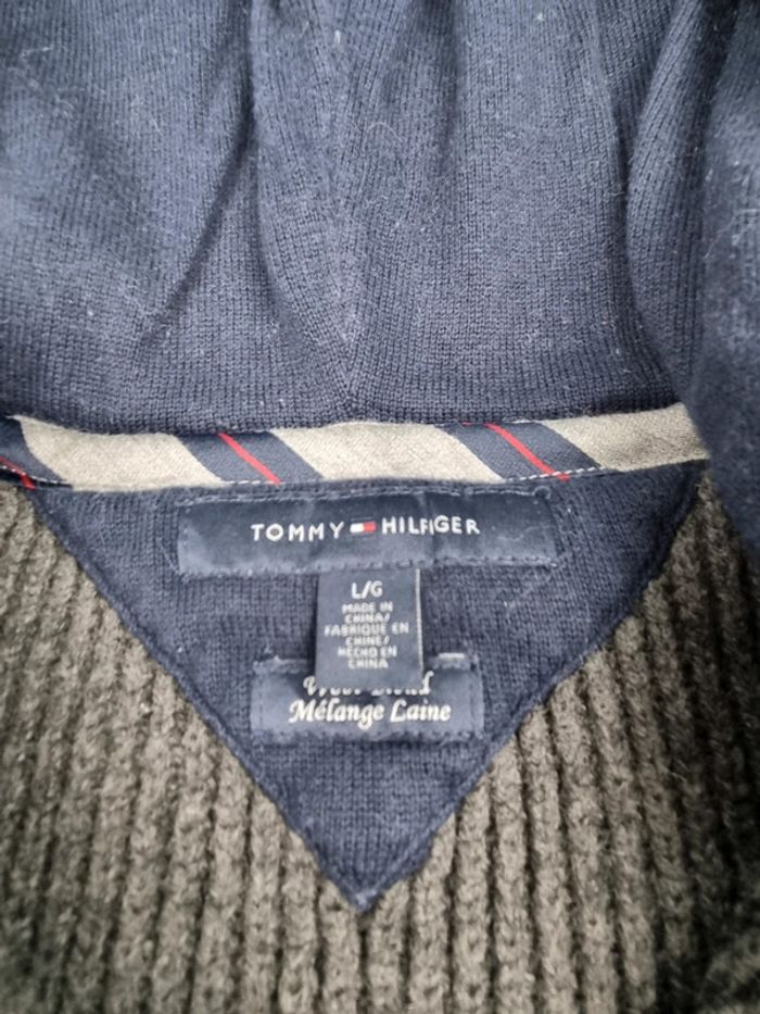 Veste à boutons avec capuche – Tommy Hilfiger – Gris – Taille L Hommes (mesures en photos) - photo numéro 7