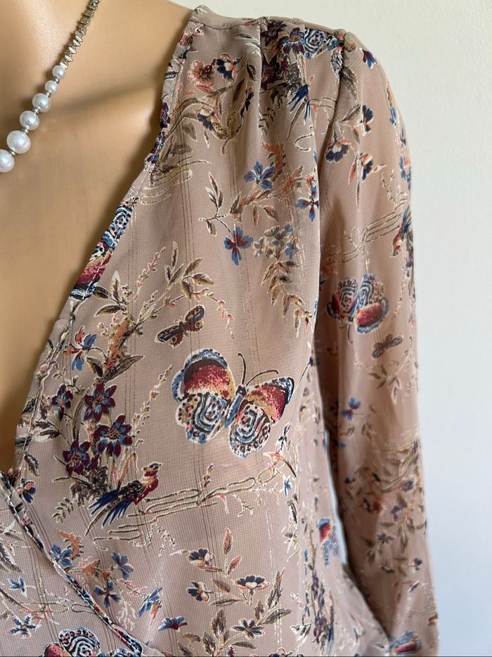 Blouse imprimée à manches longues LPB Woman taille S jamais portée - photo numéro 4