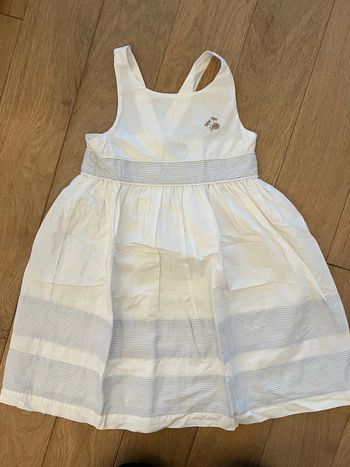 Vend robe fille blanche chic sergent major 6 ans très bonne état