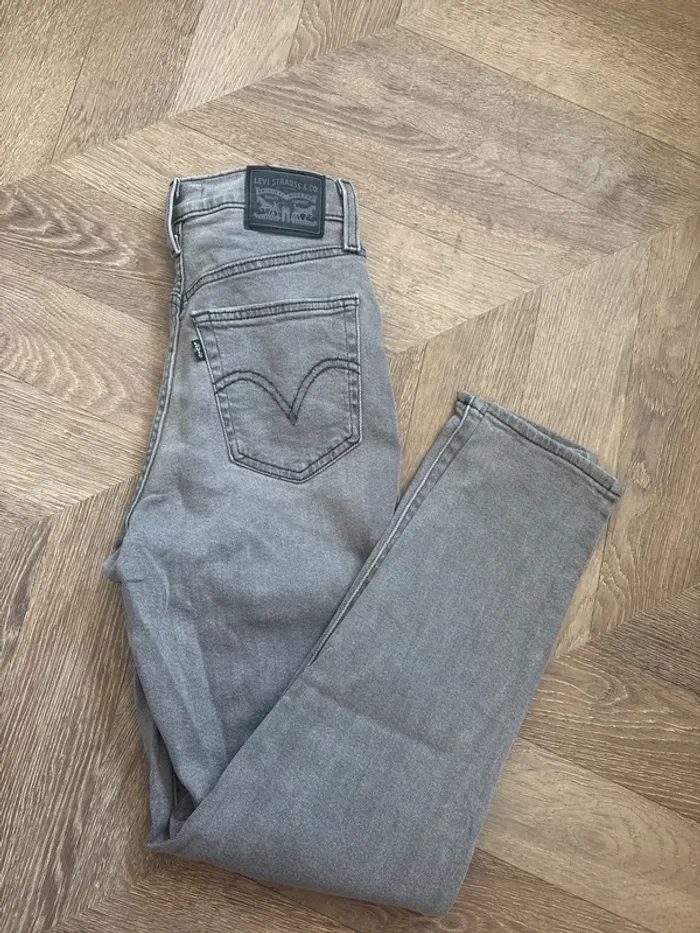 Jean mom gris taille haute - photo numéro 3