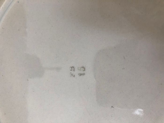 Vintage sublime plat creux blanc et bleu faïence Badonviller - photo numéro 8