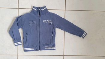 Veste zippee garçon bleu 5 ans CH2