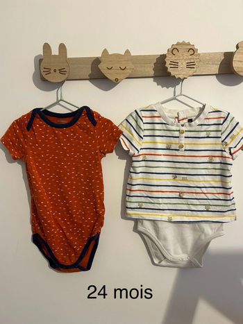 Lot de 2 body manches courtes