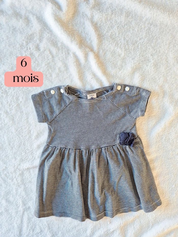 Robe à rayures petit bateau 6 mois