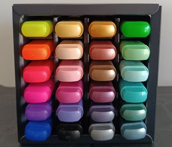 Faber-Castell - Set Bureau 24 Surligneurs Pastel Néon Métalliques – Présentoire