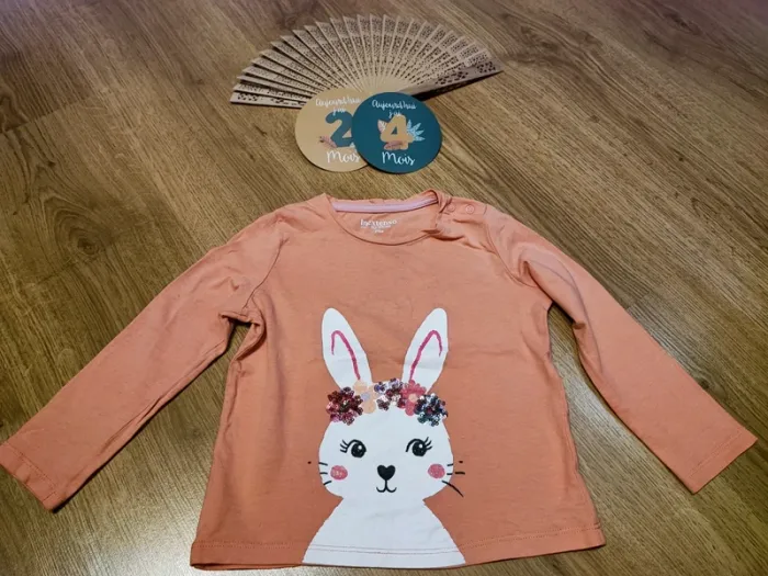 T-shirt manche longue taille 24 mois