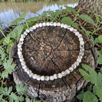 Bracelet Howlite Blanche – Perles Naturelles