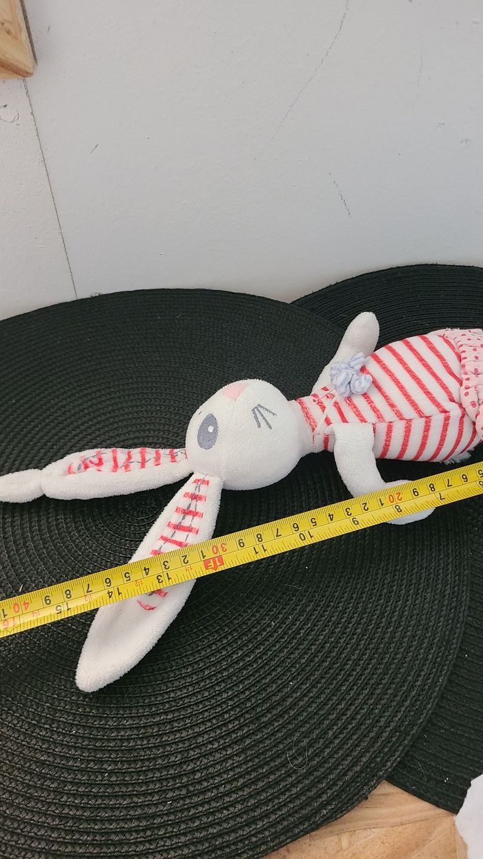 doudou lapin blanc rouge by tape a l'oeil - photo numéro 3