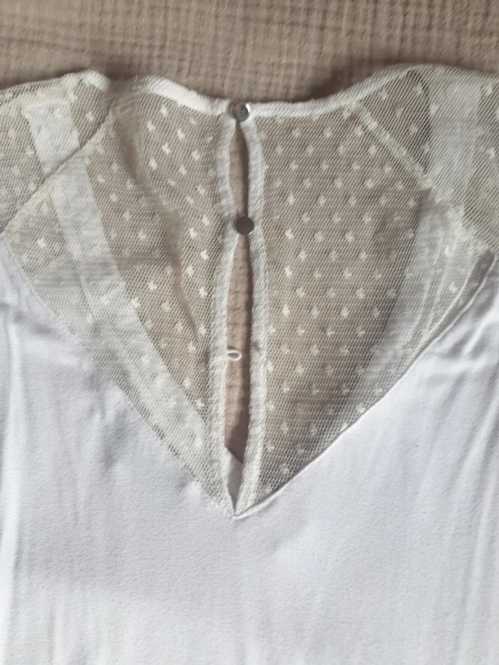 Tee-shirt dentelle blanc Morgan - photo numéro 7