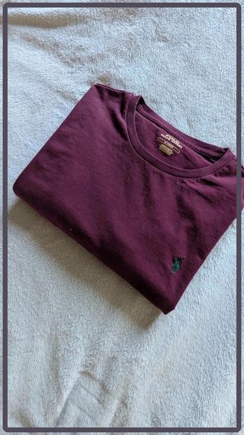 T-shirt manches longues Ralph Lauren taille M homme Bordeaux