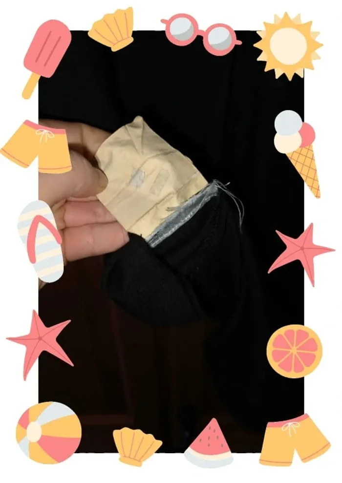 Top noir boutonné sans manche à noué 14 ans - photo numéro 8