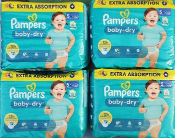 Couches Pampers Taille 5+, 144 Couches.